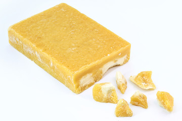 typical cane and molasses sweets, isolated on white background, made in brazil and latin america, typical latin american cuisine. Sweets typical of the June and July festivals.