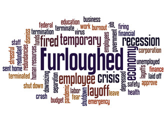 Furloughed word cloud concept