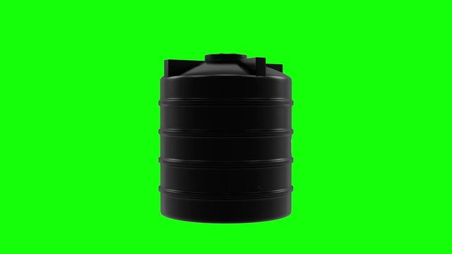tanque de agua color negro material plástico