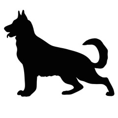 Dog silhouette. Black animal icon.