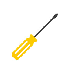 Screwdriver vector icon on isolate white. EPS10.