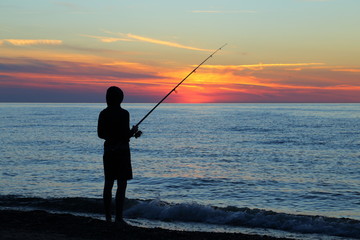 Angler's silhouette.