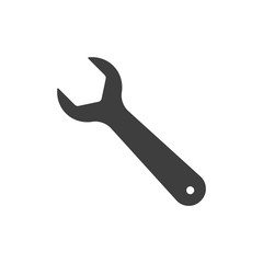 wrench icon on a white background. Vector image