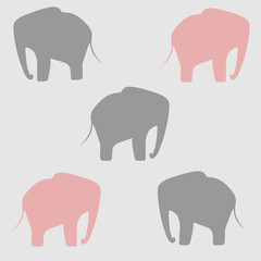 seamless pattern with elephants