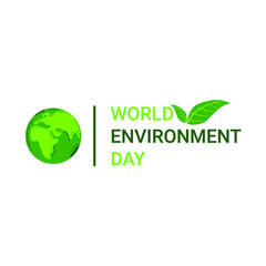 green ecology background World environment day concept. World Environment day banner with green earth Vector Illustration . eco friendly logo