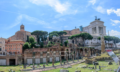 Naklejka premium View of the Trajan's Market, near Piazza Venezia, Rome, Italy