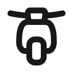 Fototapeta premium Classic scooter line icon. Moped linear style sign for mobile concept and web design. Scooter motorcycle outline vector icon. Symbol, logo illustration.