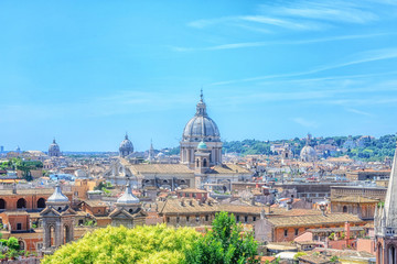 view of Rome from the Terrazza Viale del Belvedere