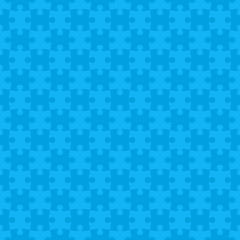 Fototapeta premium Puzzle Seamless Pattern - Jigsaw puzzle pieces repeating pattern design