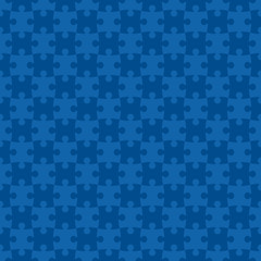 Fototapeta premium Puzzle Seamless Pattern - Jigsaw puzzle pieces repeating pattern design