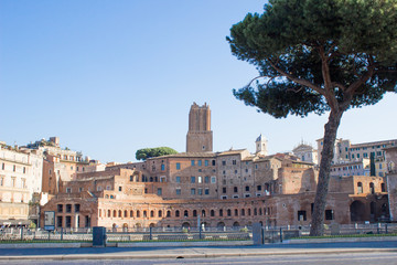 Obraz premium Trajan's Forum (in italian Santissimo Nome di Maria al Foro Traiano) Rome Italy
