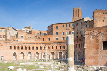 Fototapeta premium Trajan's Forum (in italian Santissimo Nome di Maria al Foro Traiano) Rome Italy
