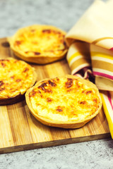 mini cheese pie or quiche o tart 