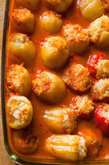 Bell peppers (capsicum) stuffed with rice