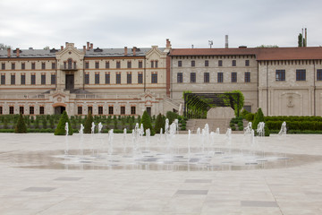 Fototapeta na wymiar square in front of MIMI castle Moldova