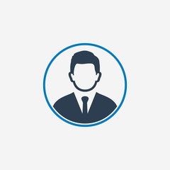 Businessman Profile Icon. Editable Vector EPS Symbol Illustration.