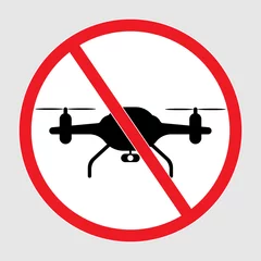 Foto op Plexiglas No drone zoon icon. Stop sign icon.No fly . © Ihor