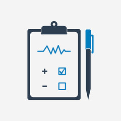 Medical Test Report icon. Editable Vector EPS Symbol Illustration.