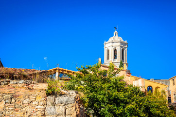Fototapeta premium Cathedral of Girona (Cathedral of Saint Mary ), Catalonia, Spain