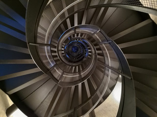 Spiral staircase bottom view