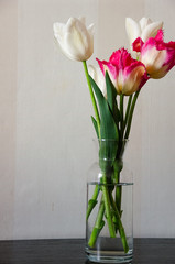 tulips in vase