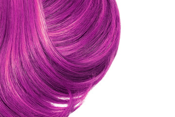 Pink hair on white, isolated