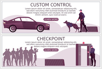 Customs Checkpoint Horizontal Banners