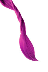 Obraz na płótnie Canvas Pink hair on white, isolated