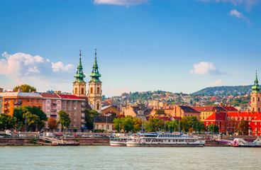 Panoramic view of Buda side of Budapest, Hungary