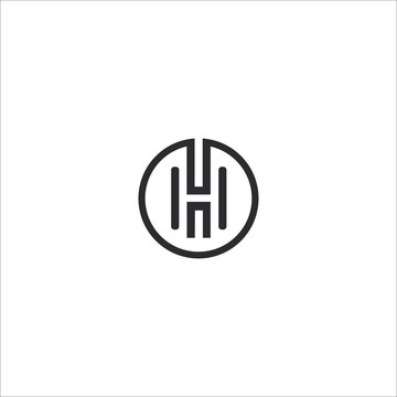 Initial letter hc logo or ch logo vector design template