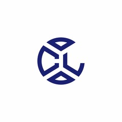 CL monogram logo with abstract shapes in modern style