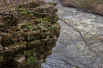 Limestone Rocks near a River
