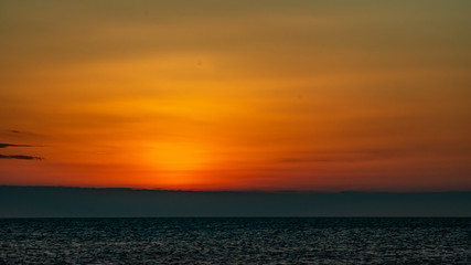 sunset over the sea