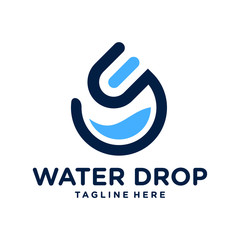 vector graphic logo modern water drop template