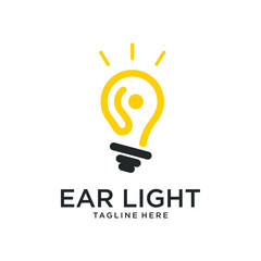 vector logo lights form the ears for download