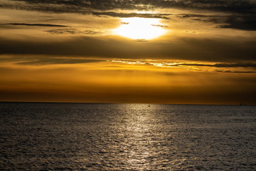 sunset over the sea