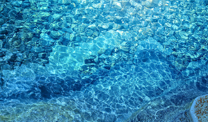 Macro photo of a beautiful transparent waters