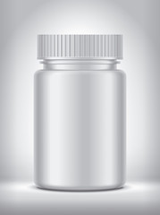 Bottle on background. Matt surface version. 