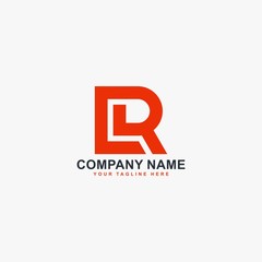 Letter LR logo design vector. Monogram R-type illustration design.