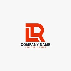 Obraz premium Letter LR logo design vector. Monogram R-type illustration design.