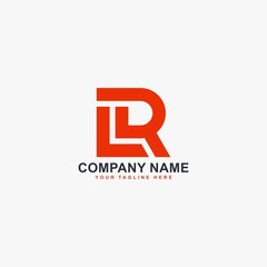 Letter LR logo design vector. Monogram R-type illustration design.