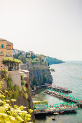 Aerial view of Sorrento city, Amalfi coast, Italy