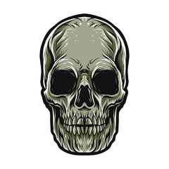 skull vector design illustration isolated on white background