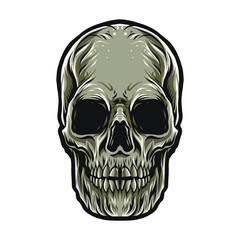 Obraz premium skull vector design illustration isolated on white background