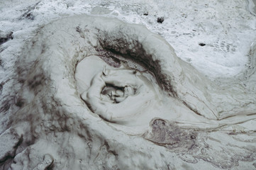 Mud vulcanos in Buzau, Romania