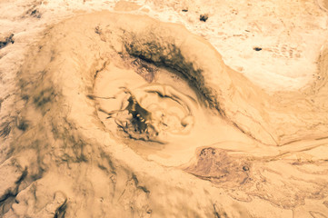 Mud vulcanos in Buzau, Romania