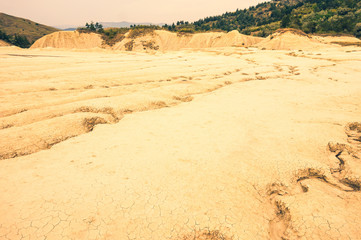 Mud vulcanos in Buzau, Romania