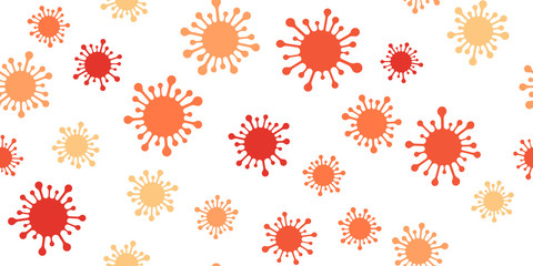 Seamless pattern coronavirus isolated on white background. Vector illustration.