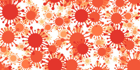 Seamless pattern coronavirus isolated on white background. Vector illustration.