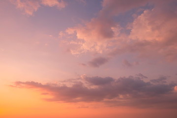 sky and cloud in bright rainbow colors and Colorful smooth sky in dusk